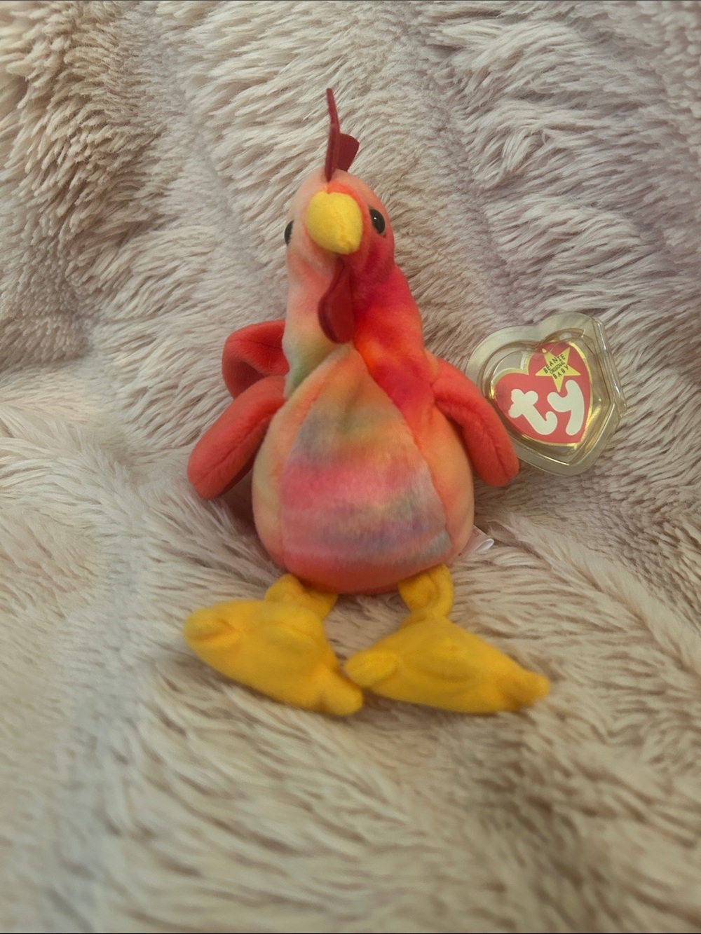 Ty collector original beanie baby 1996 rooster Strut with tag and tag protector
